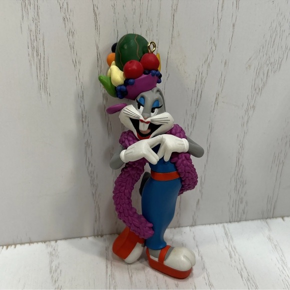 1997 Hallmark Keepsake Ornament Bugs Bunny Fruit Hat Looney Tunes Cartoon Vtg - Picture 8 of 13